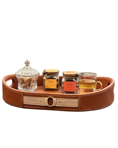 Beautiful Orange Shade Finish Luxora Serving Tray
