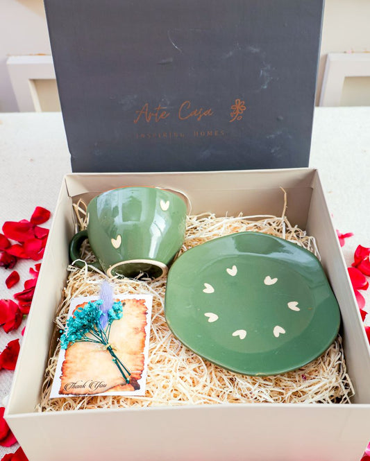 Forever Yours Ceramic Cup & Saucer Gift Box Set Gift Box