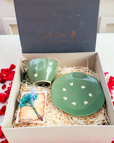 Forever Yours Ceramic Cup & Saucer Gift Box Set Gift Box