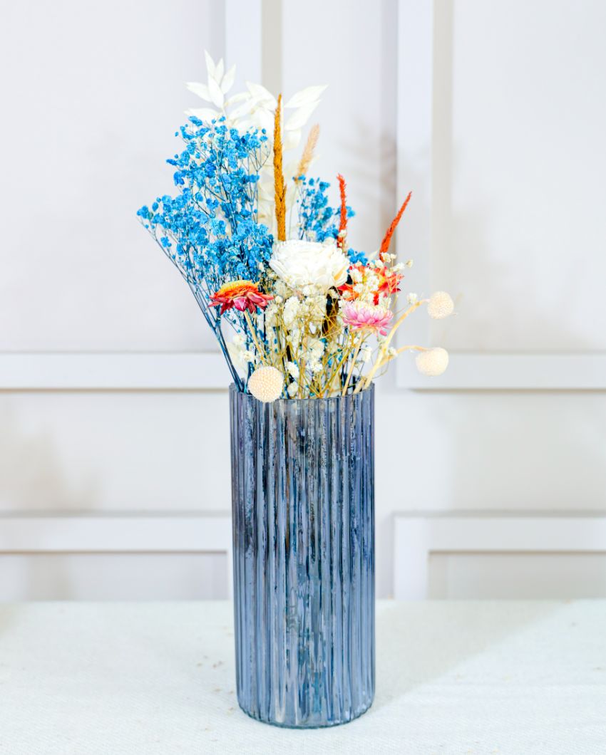 Blue Horizon Glass Vase | 9 inches