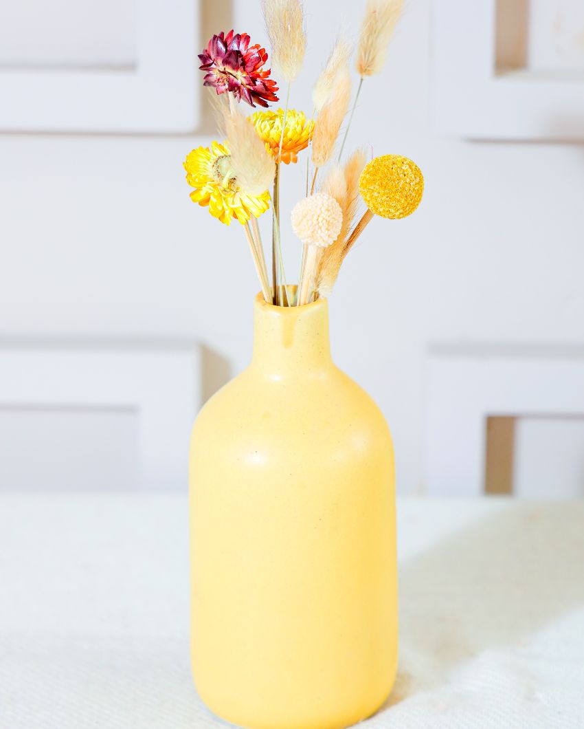 Bottle Ceramic Vase With Summer Breeze Bunch