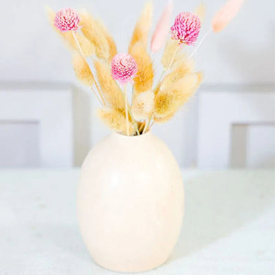 Belly Ceramic Vase With Heavenly Bunch