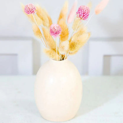 Belly Ceramic Vase With Heavenly Bunch