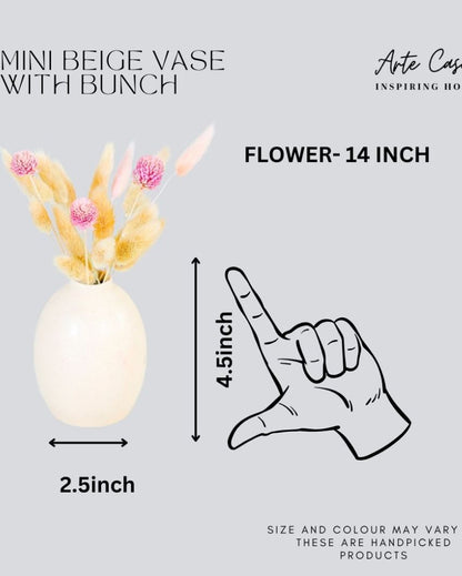 Belly Ceramic Vase With Heavenly Bunch