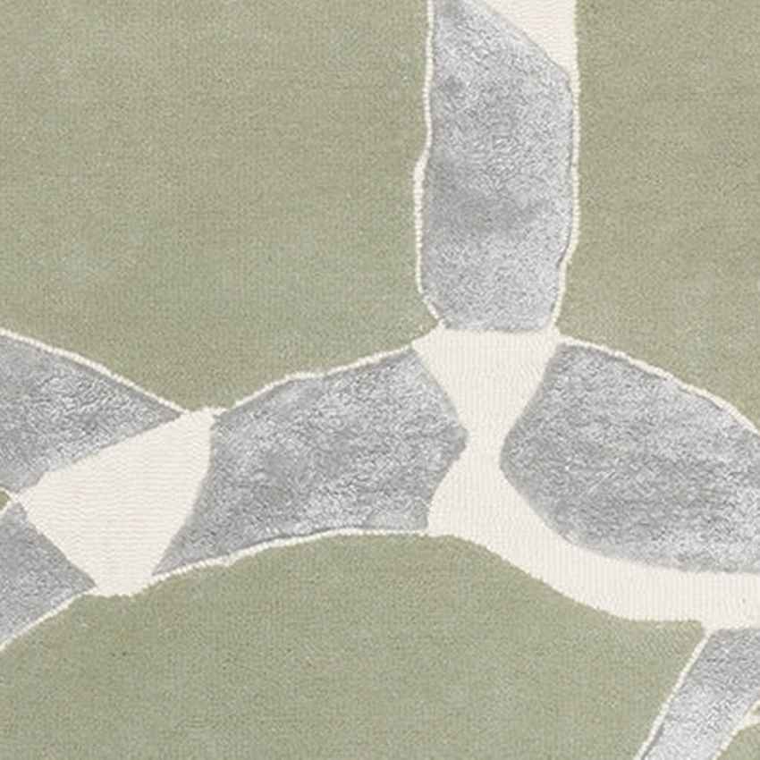 Dynamic Green Velocity Wool Viscose Floor Covering Rug