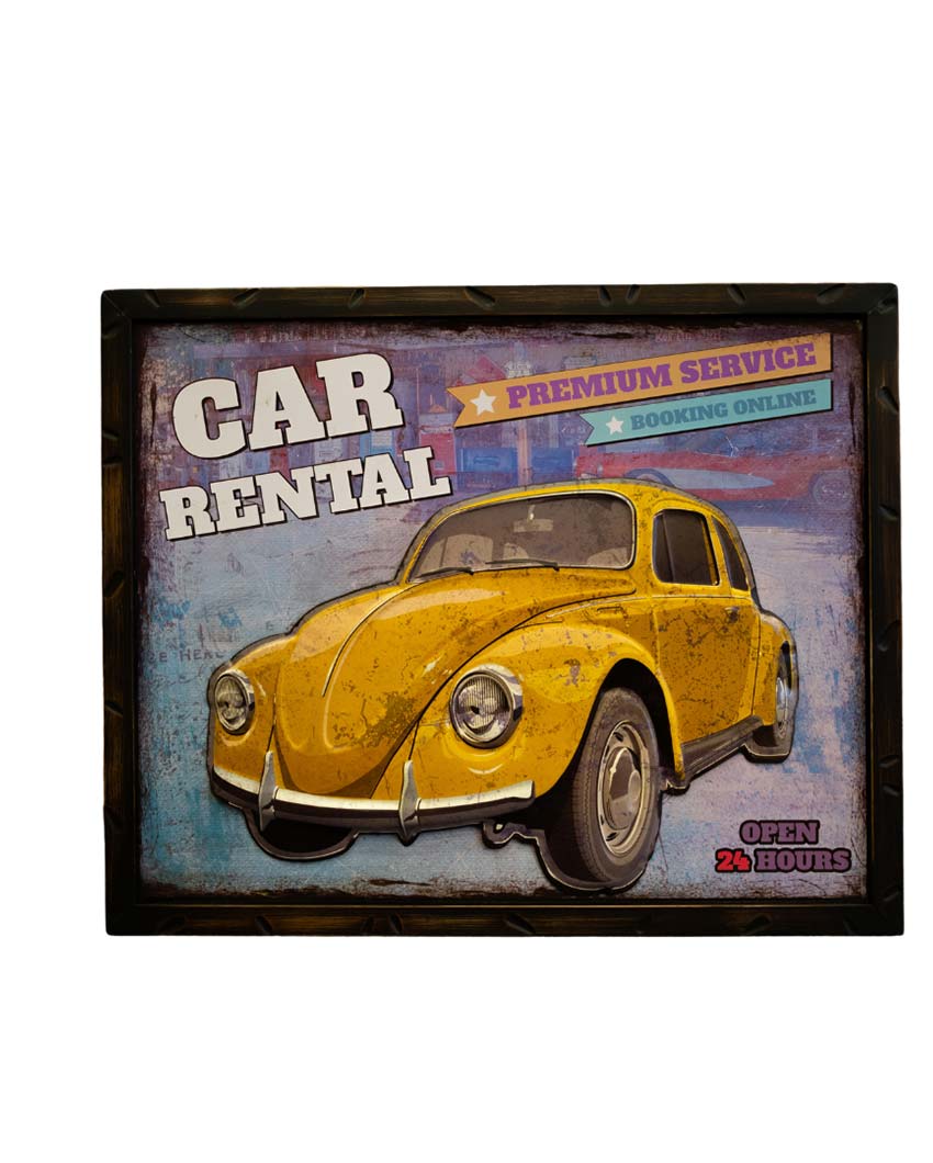 VW Beetle Retro Wall Frame | 21 x 17 inches