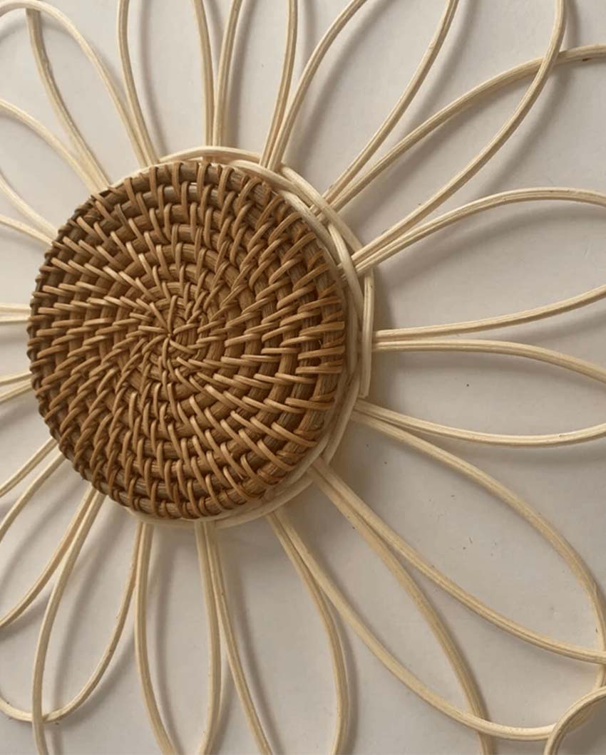 Rattan Flower Wall Decor | Pack of 3