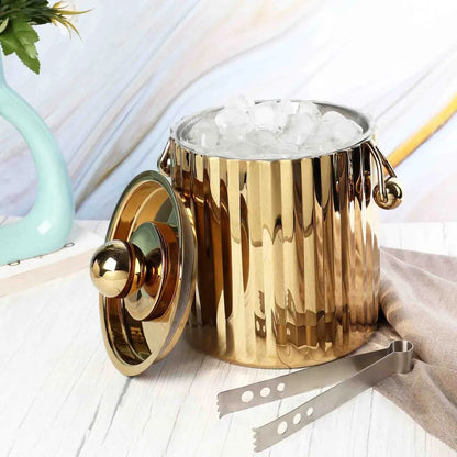 Stainless Steel Fluted Ice Bucket