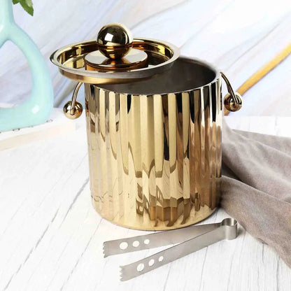 Stainless Steel Fluted Ice Bucket