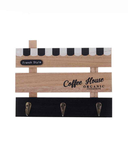 Coffee House Wall Key Holder | Beige | 20 x 25 cm / 8 x 10 inches