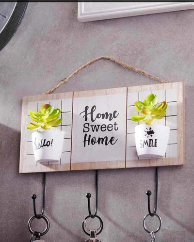 Home Sweet Home Wall Key Holder | 11 x 2 x 8 inches