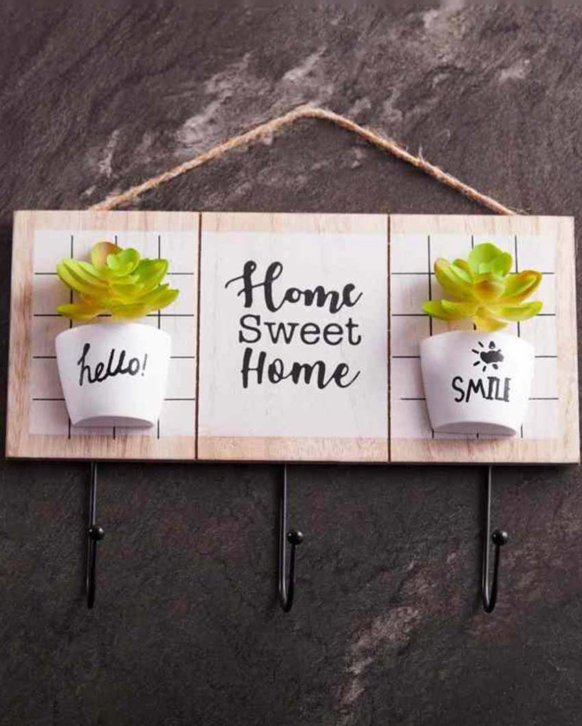 Home Sweet Home Wall Key Holder | 11 x 2 x 8 inches