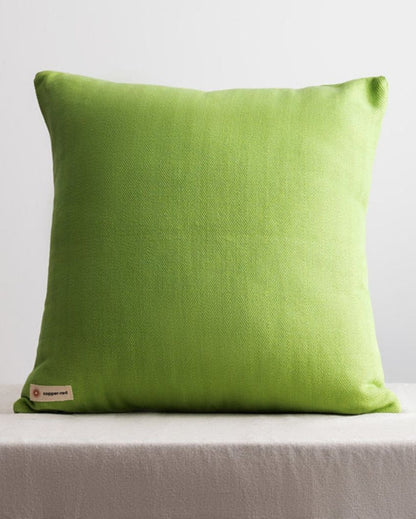 Majestic Yala Green Cotton Throw Pillow Cover