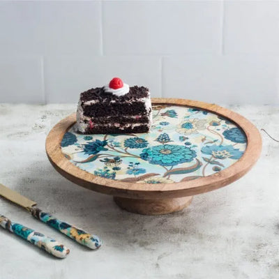 Floral Cake Stand | 12 x 12 x 4 inches