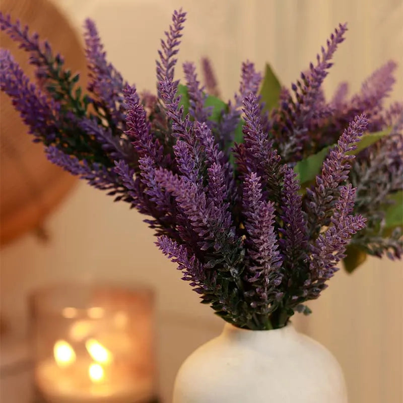 The Lavandula | Artificial Purple Lavender Bouquet (9 sticks)