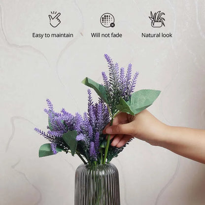 The Lavandula | Artificial Purple Lavender Bouquet (9 sticks)