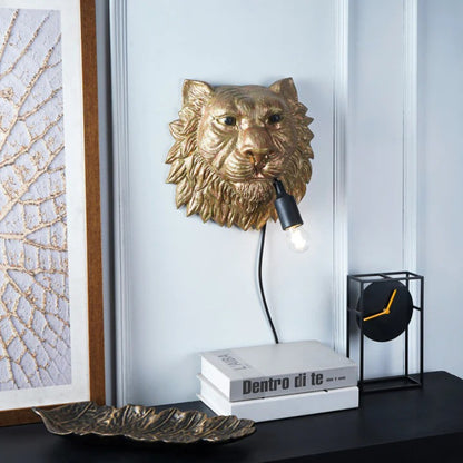 Illuminated King of the Jungle Wall Décor | Multiple Colors Gold
