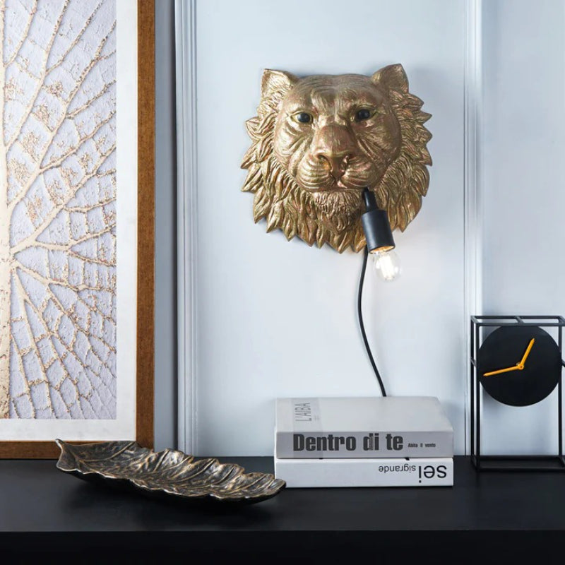 Illuminated King of the Jungle Wall Décor | Multiple Colors Gold