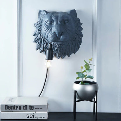 Illuminated King of the Jungle Wall Décor | Multiple Colors Grey