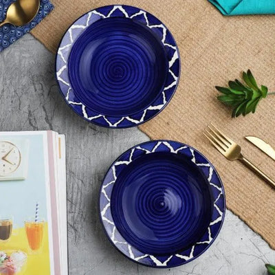 Santiago Ceramic Deep Pasta Plates | Set of 2 | 7 Inches