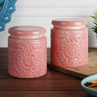 Handcrafted Multi Utility Storage Jars | Set of 2 | 1000ml