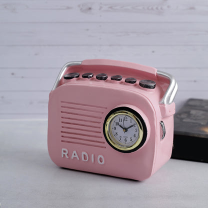 Quirky Vintage Radio Decor Accent | Multiple Colors Pink