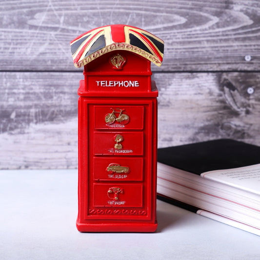 Vintage Red British Phonebooth Decorative Accent Default Title