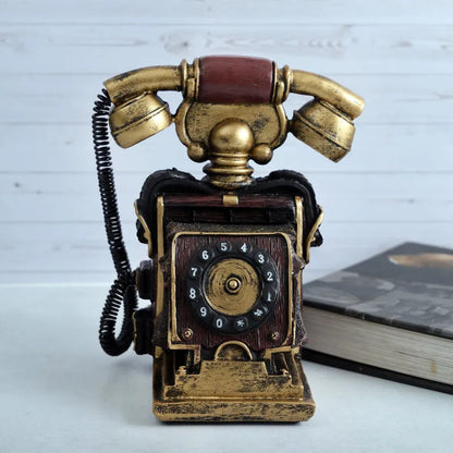 Vintage Telephone Tabletop Decor Showpiece - Dusaan