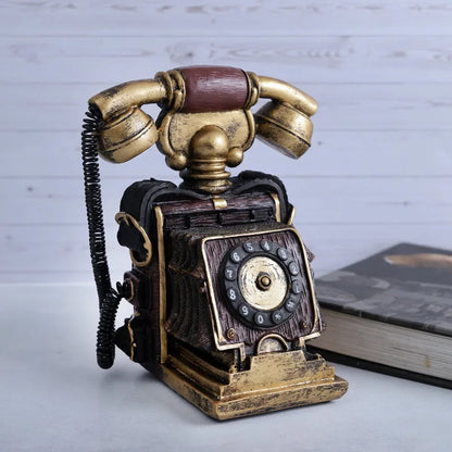 Vintage Telephone Tabletop Decor Showpiece - Dusaan