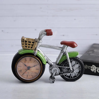 Charming Bicycle Clock Tabletop Showpiece | 7 x 3 x 8 inches