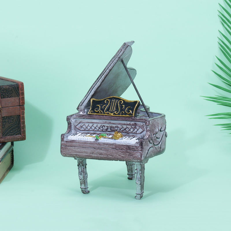 Vintage Piano Décor Accent | Multiple Colors Brown
