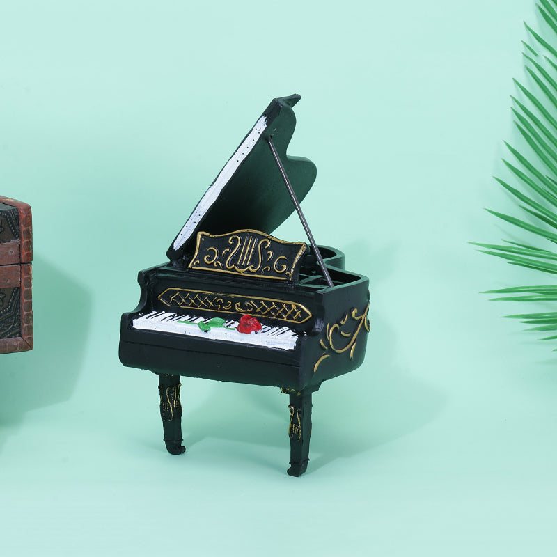 Vintage Piano Décor Accent | Multiple Colors Black