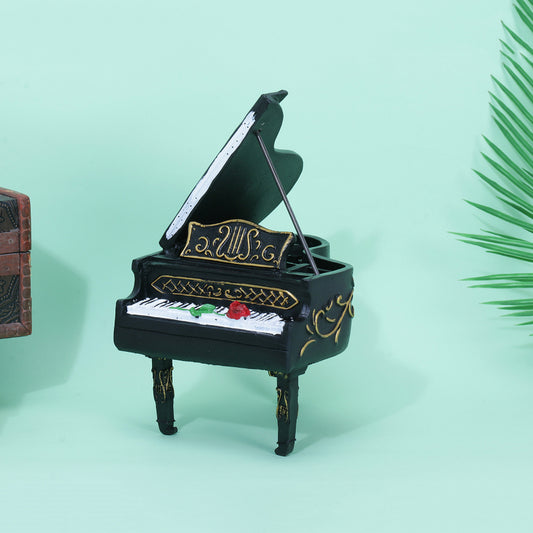 Vintage Piano Décor Accent | Multiple Colors Black