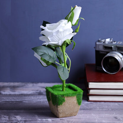 Julia Artificial Flower Pot | Multiple Colors White