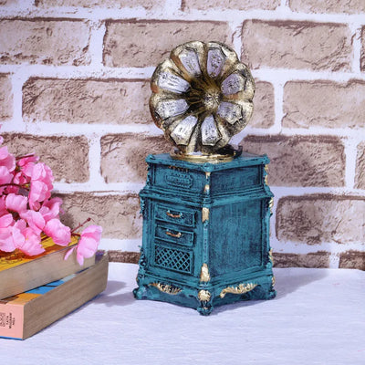 Tall Antique Gramophone Accent | Multiple Colors Blue