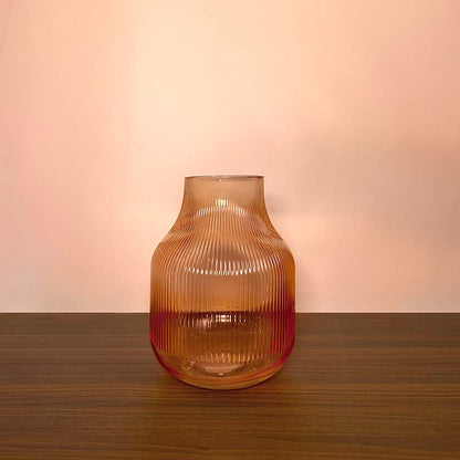 The Arc Tangerines | Amber Glass Vases | Set of 2 - Dusaan