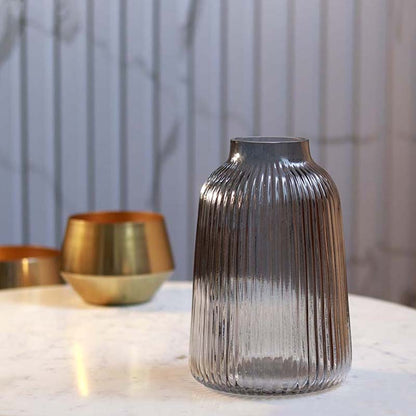 The Fringe Slate | Grey Glass Vase