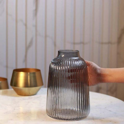 The Fringe Slate | Grey Glass Vase