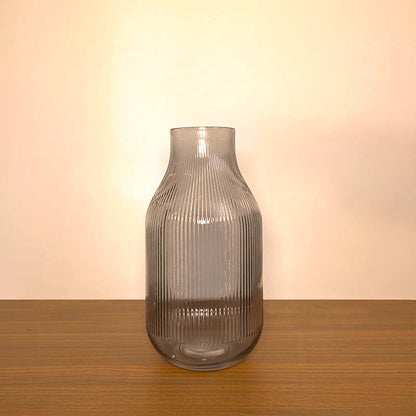 The Arc Charcoal | Grey Glass Vase