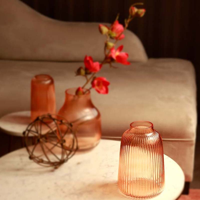 The Fringe Sunset | Amber Glass Vase
