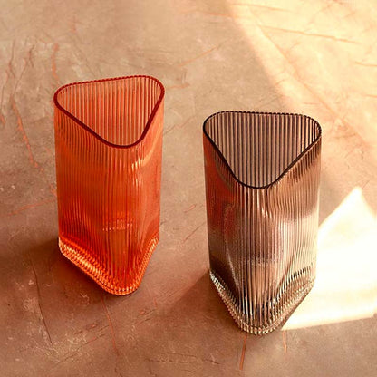 The Svelte | Amber & Grey Glass Vase | Set of 2