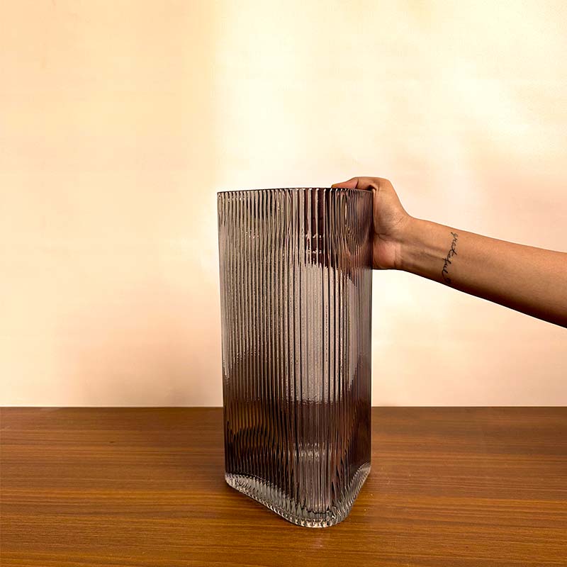 The Svelte Ash | Grey Glass Vase