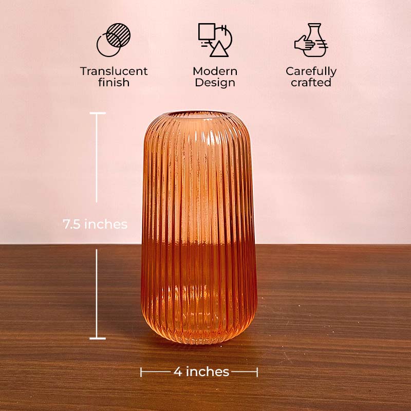 The Petite Caramel | Amber Glass Vase