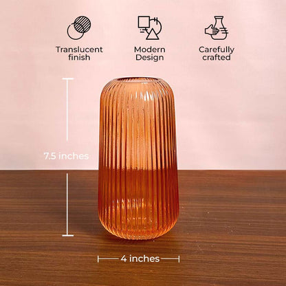 The Petite Caramel | Amber Glass Vase