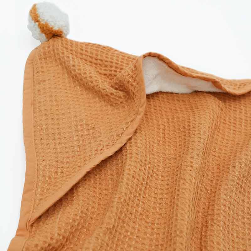 Bambusa Waffle Hooded Baby Towel | Multiple Colors Caramellow
