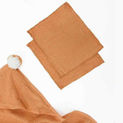 Bambusa Waffle Hooded Baby Towel | Multiple Colors Caramellow