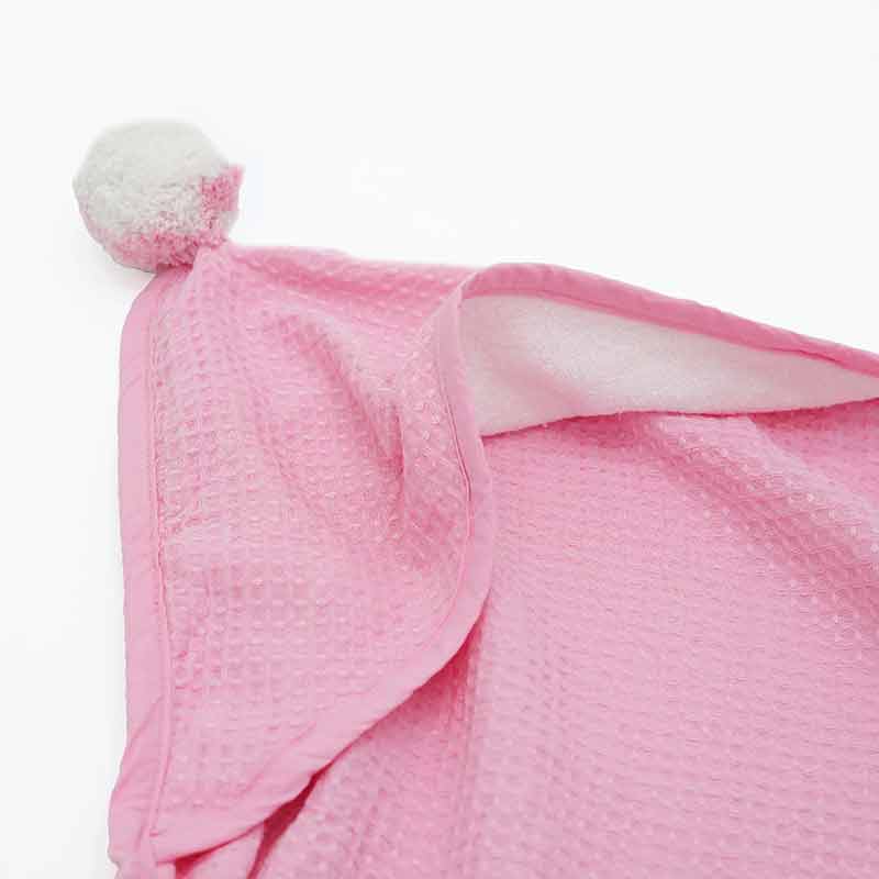 Bambusa Waffle Hooded Baby Towel | Multiple Colors Sugar Pink