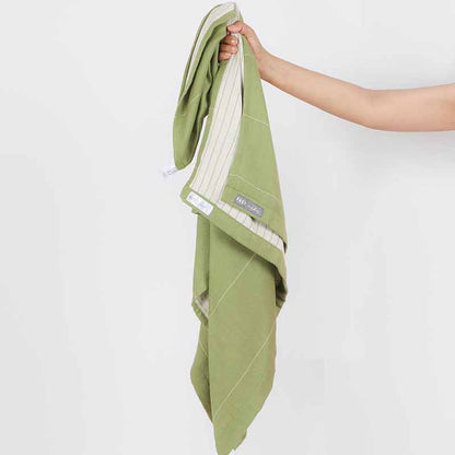 Aluvera Double Cloth Bath Towel | Multiple Colors Aloe Green