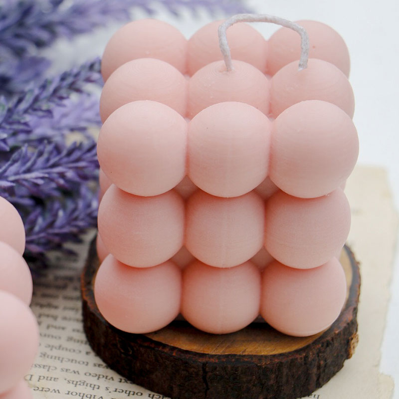 Bubble Candle | Multiple Colors   | Single | 2.8 x 2.8 x 2.8 Inches