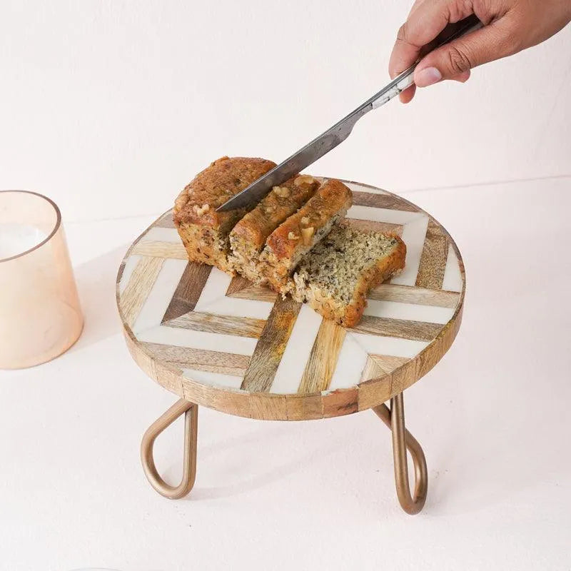 Classic Cake Stand | Metal & Wood | Multiple Designs